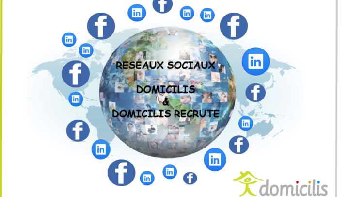 Domicilis présent sur les réseaux sociaux !