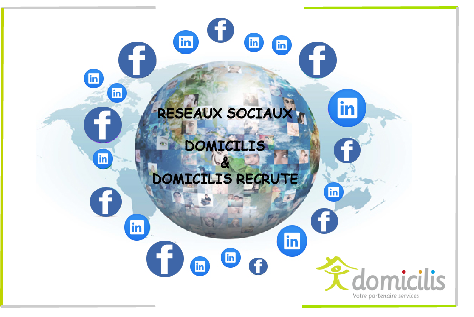 Domicilis présent sur les réseaux sociaux !