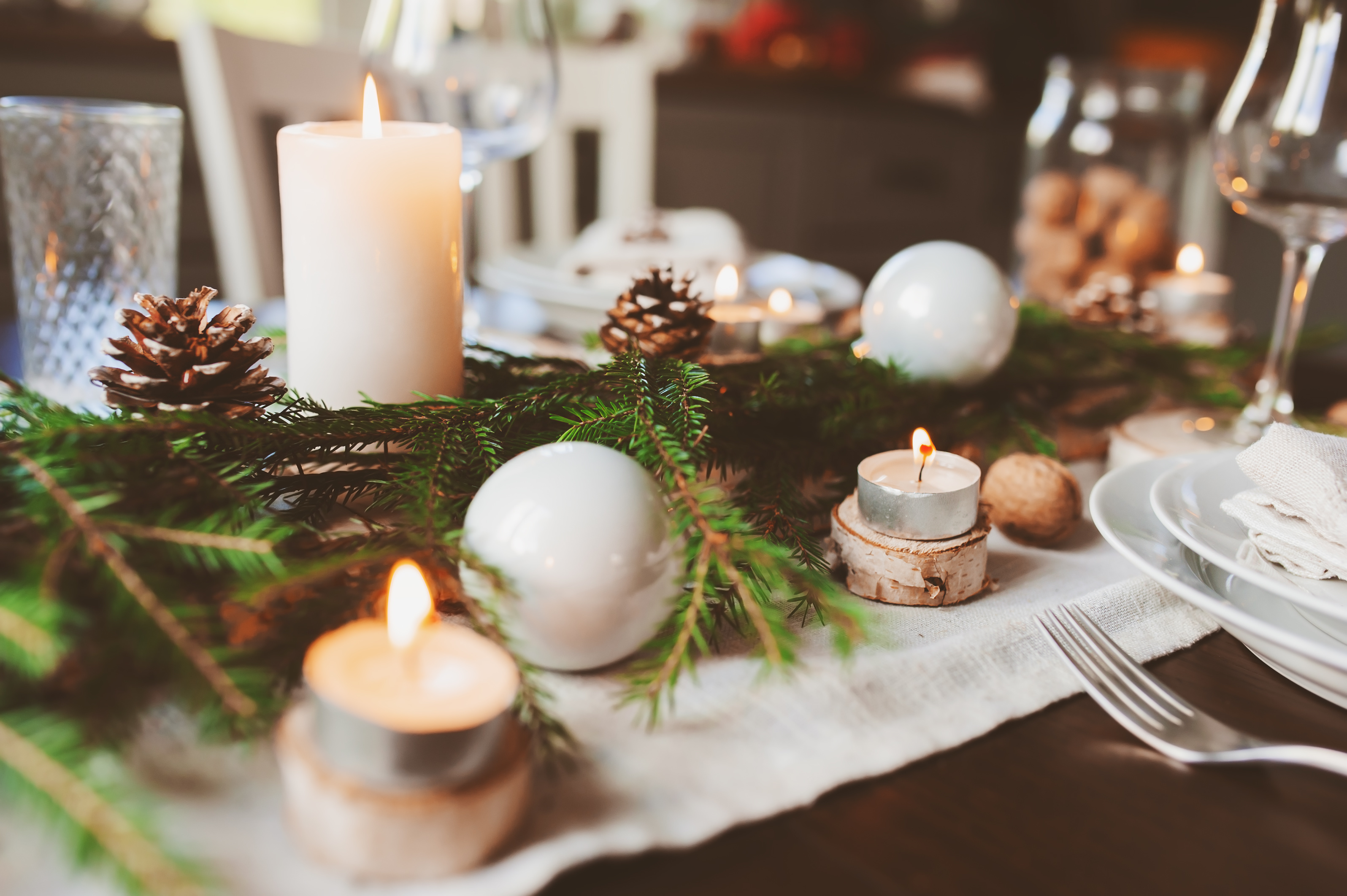 Décoration de la table de noël